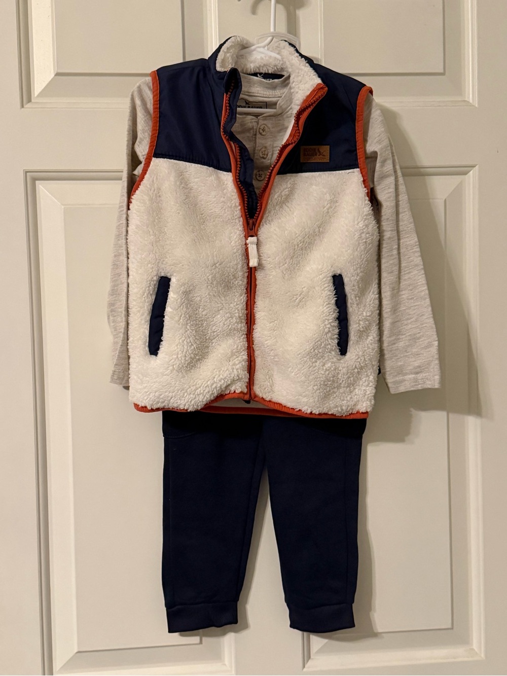 Eddie Bauer Kids Tee, Pants, and Sherpa Vest set